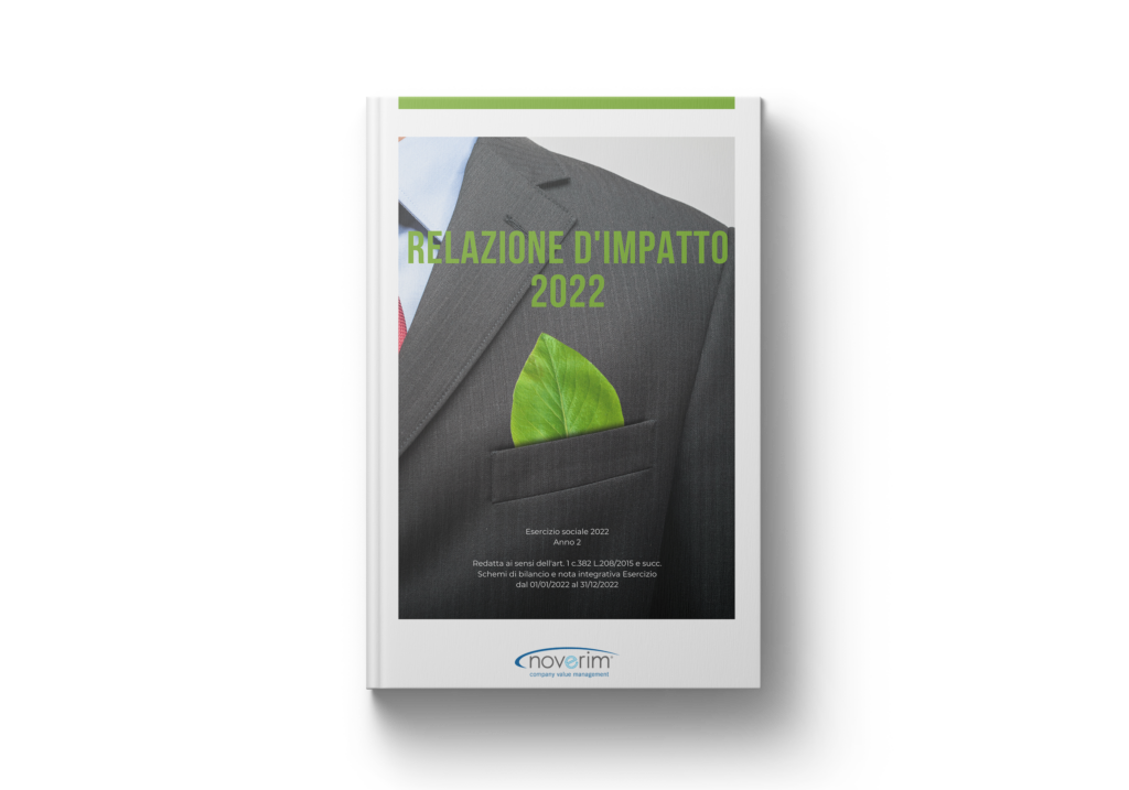 Copertina libro Relazione di impatto noverim 2022