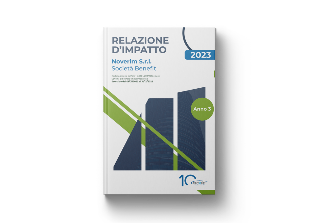 Copertina libro Relazione di impatto noverim 2023