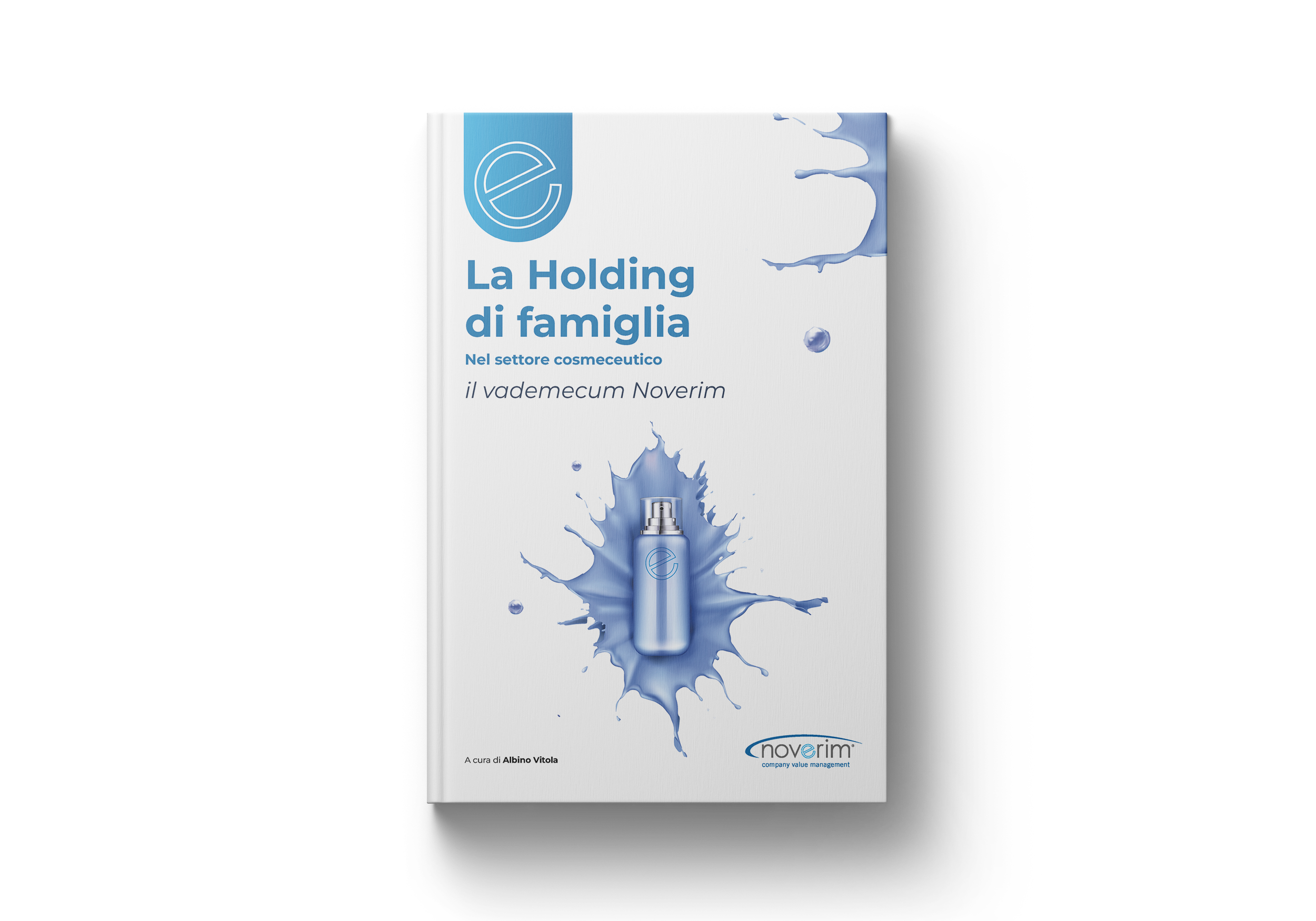 Mockup libro vademecum pdf sulla holding settore cosmeceutico